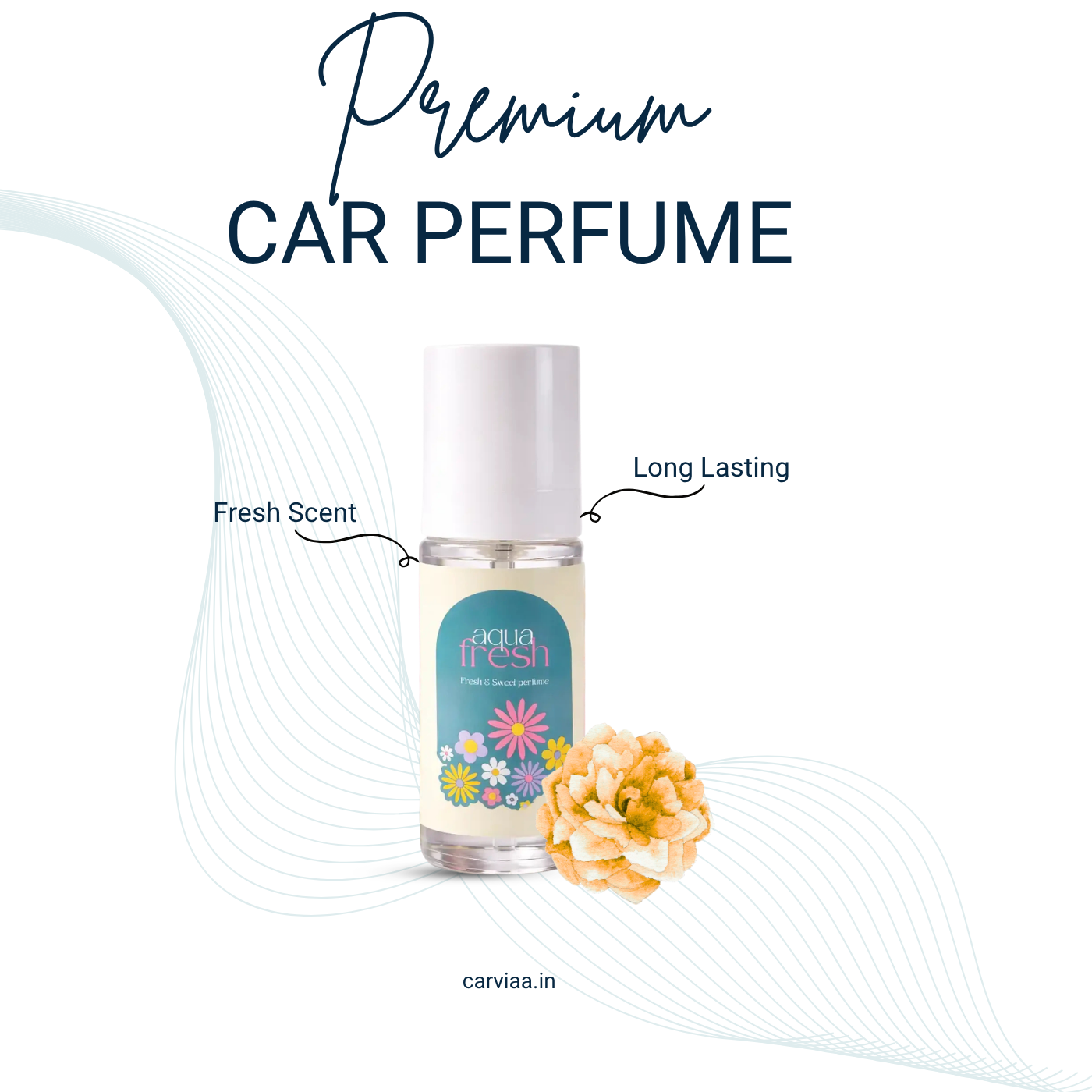 Carviaa Aqua Fresh Premium Car Perfume |  400+ Long Lasting Air Freshener Scent (60ml)