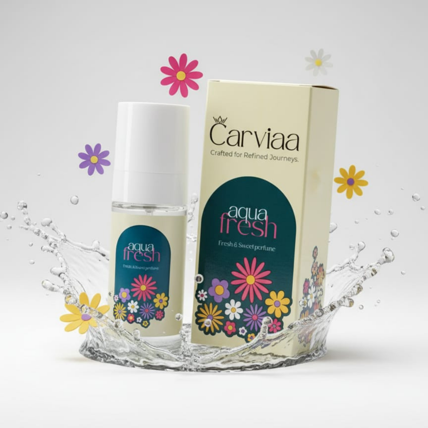 Carviaa Aqua Fresh Premium Car Perfume |  400+ Long Lasting Air Freshener Scent (60ml)