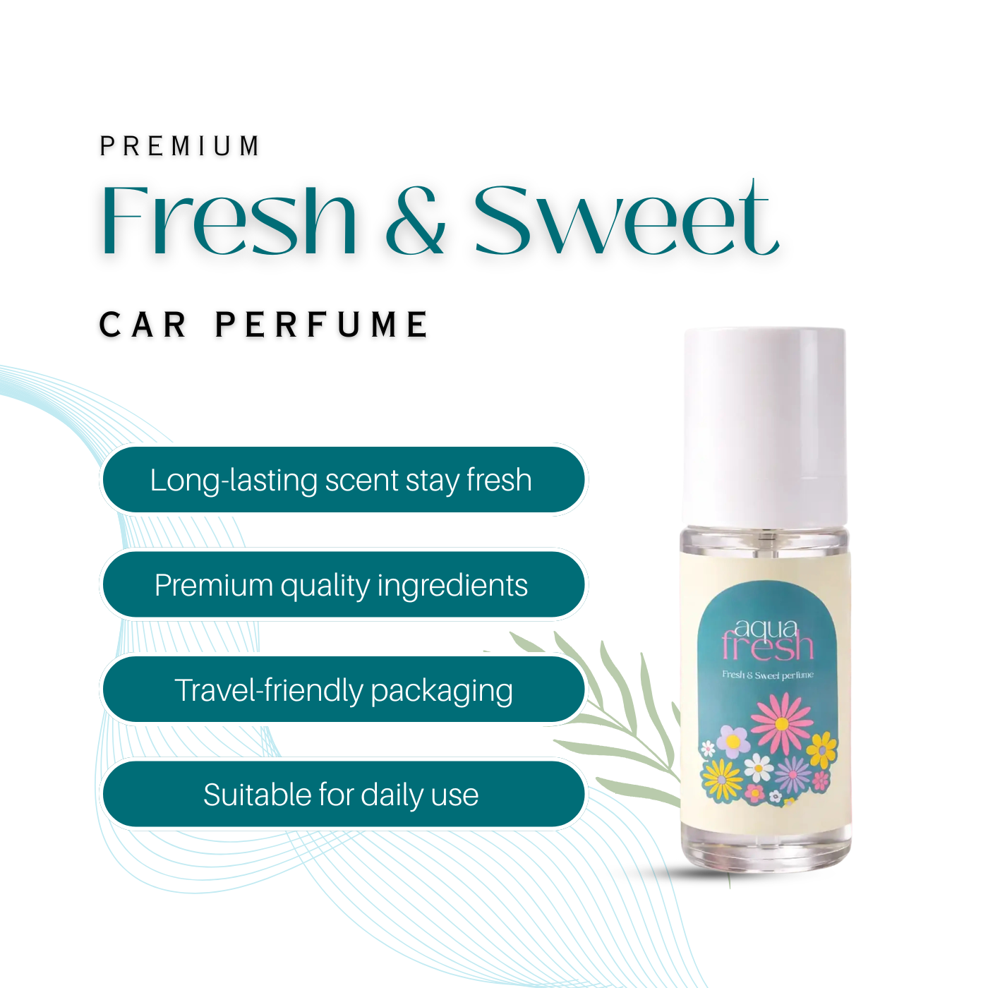 Carviaa Aqua Fresh Premium Car Perfume |  400+ Long Lasting Air Freshener Scent (60ml)